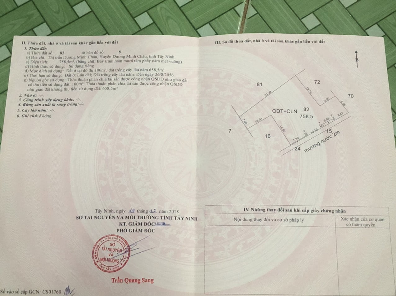 ban dat tay ninh