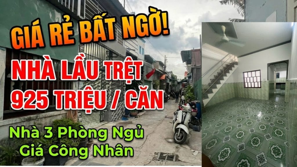 Bán Nhà 1 Trệt 1 Lầu Đường DX 05 Tân Phước Khánh – 3 Phòng Ngủ – Giá 925 Triệu