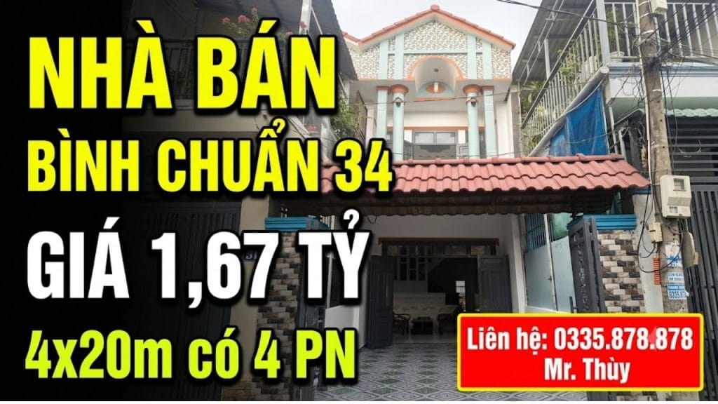 Bán nhà sổ chung Bình Chuẩn 34 diện tích 4x20m